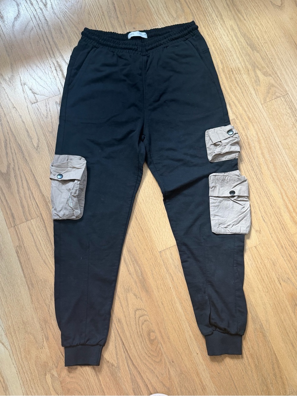Zara Boys Cotton Sweatpants Joggers, Multi Pockets, Sz 11-12, Gently Worn Once